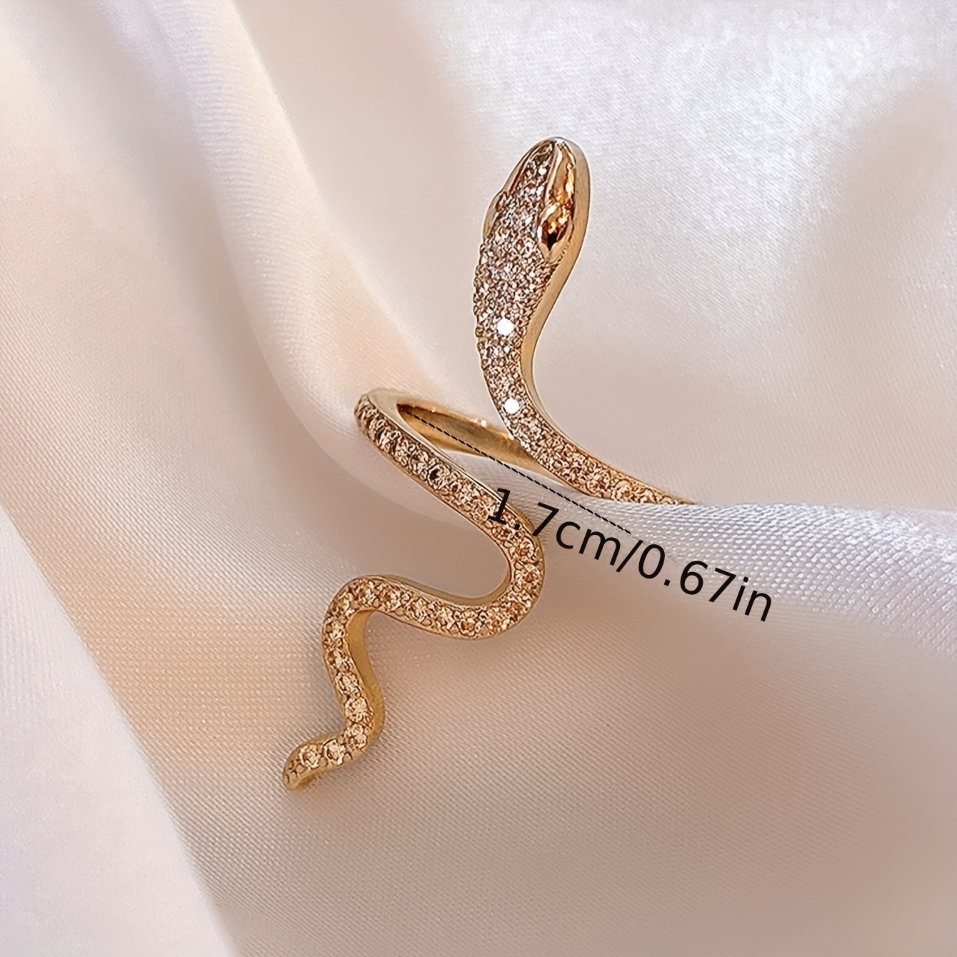 Minimalist Snake Shaped Ring with Unique Open for Women